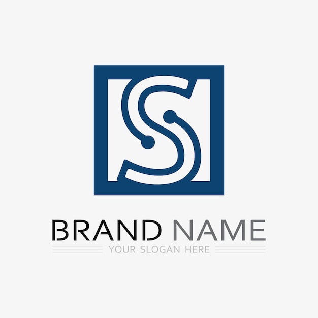 S logo font and S letter logo design vector grahic