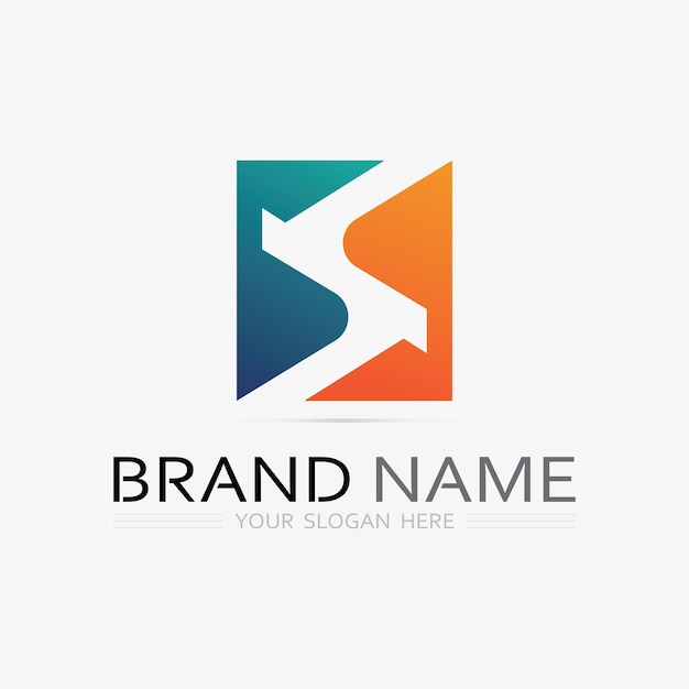 S logo font and S letter logo design vector grahic
