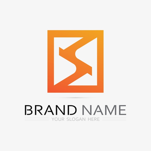 S logo font and S letter logo design vector grahic