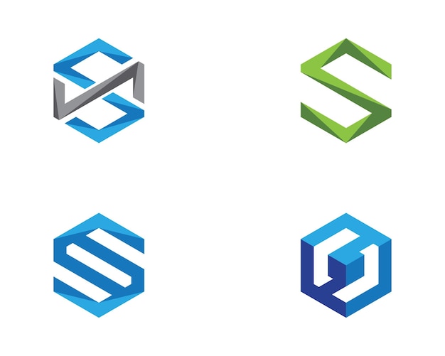 S Logo Hexagon illustration Icon