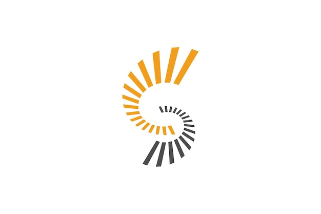 S logo lettera iniziale design moderno tecnologia azienda simbolo digitale