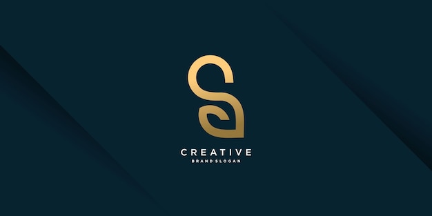 S-logo met creatief gouden concept voor bedrijf premium vector deel 10