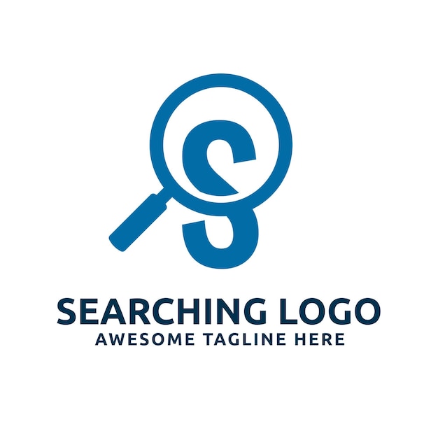 S Modern Flat Blue Search Letter Symbol Icon