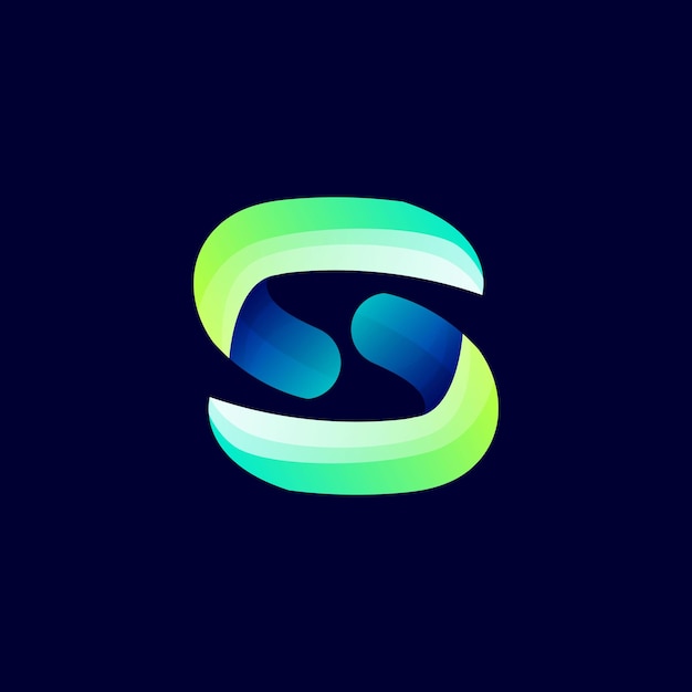 Vettore marchio del logo s modern gradient