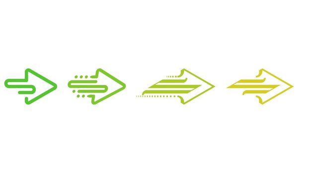 s monogram arrow fast speed move set collection logo design concept