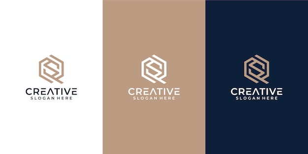 S qqs brief logo ontwerp vector