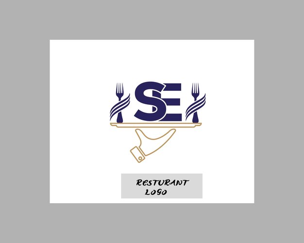 Modello di progettazione del logo del ristorante