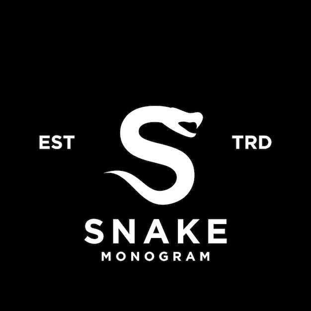 S snake initial letter logo icon design