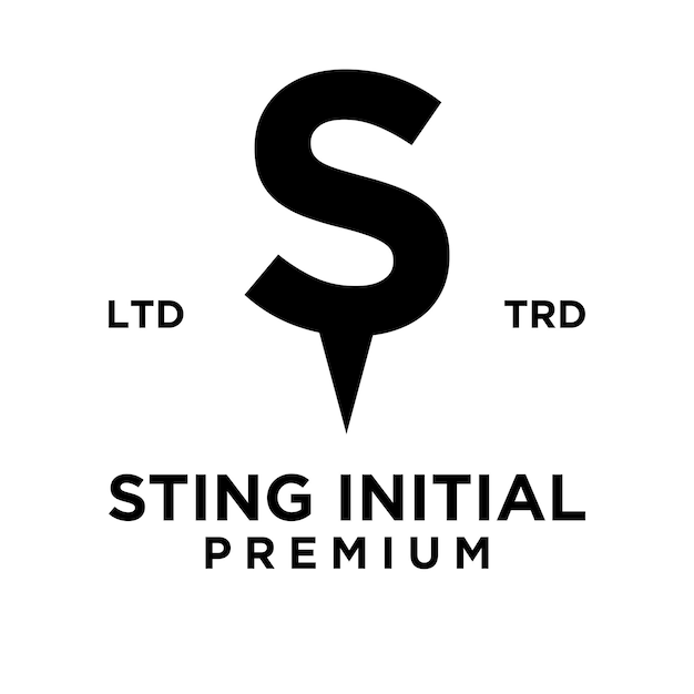 Vettore design dell'icona con il logo della lettera s sting