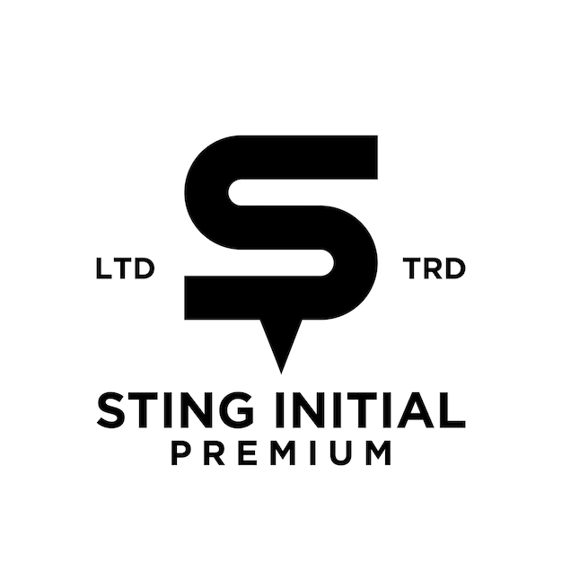 S Sting Letter Logo icon design