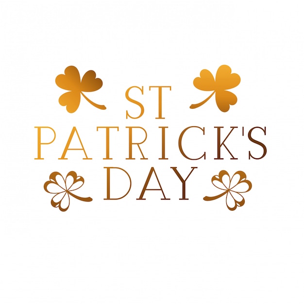 S.t. patrick`s day label isolated icon