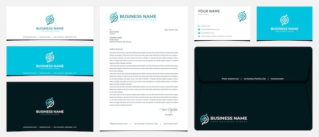 S up down logo with stationery business cards and social media banner designs