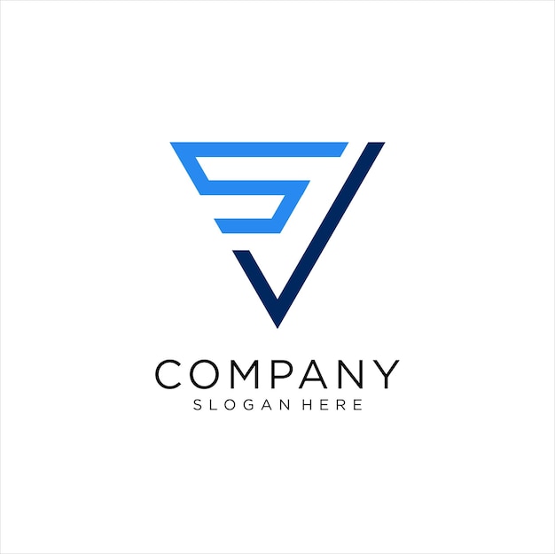 S V logo vector template