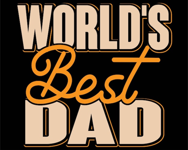 Vector 's werelds beste papa t-shirt ontwerpvector