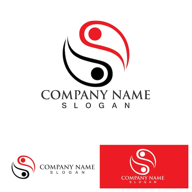 S yin and yang logo vector