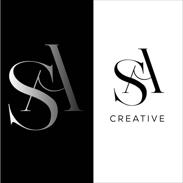 SA initial letter logo design