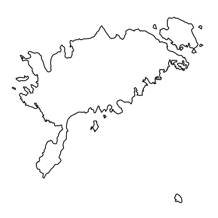 Vector saare county map the state administrative subdivision of estonia vector illustration