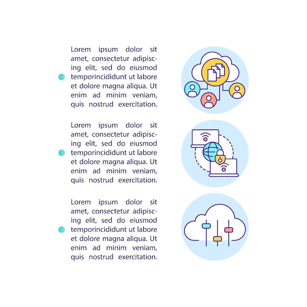 Saas advantages concept icon with text illustration