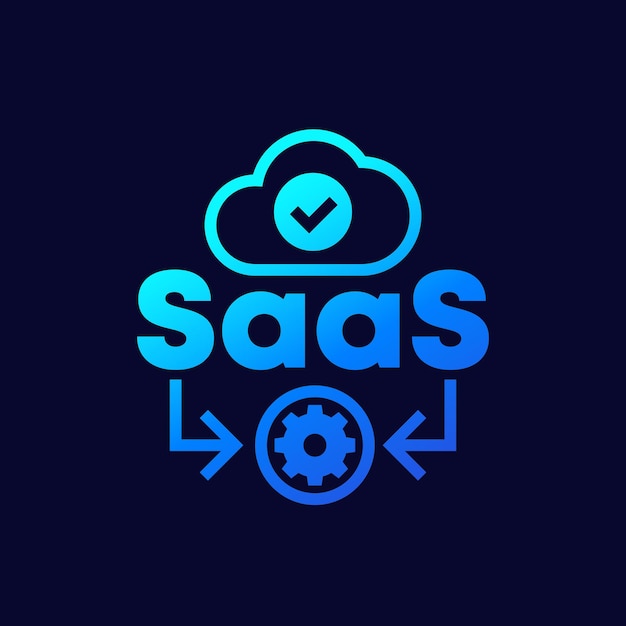 Saas 아이콘 서비스 벡터 디자인으로 소프트웨어