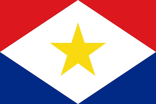 Illustrazione semplice della bandiera di saba per il giorno dell'indipendenza o l'elezione