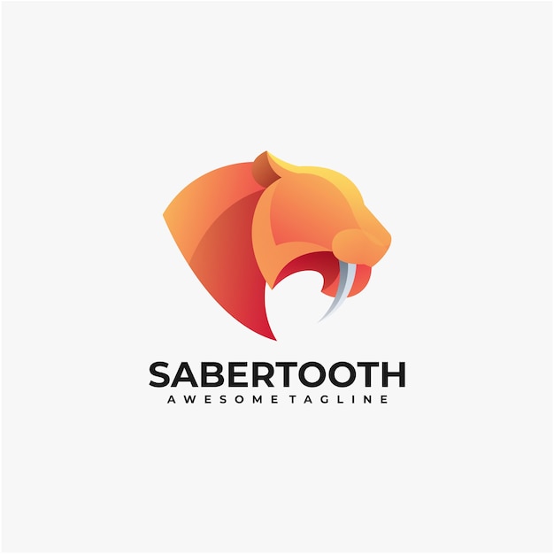 Vector saber tooth logo  and modern color