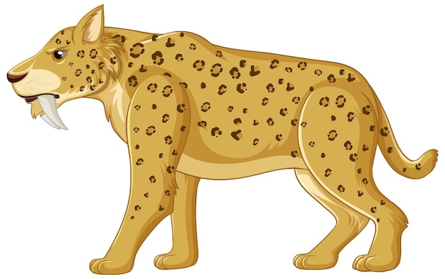 Vector saber toothed cat vector