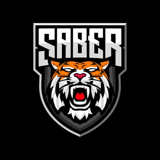 Sabertooth mascot logo design