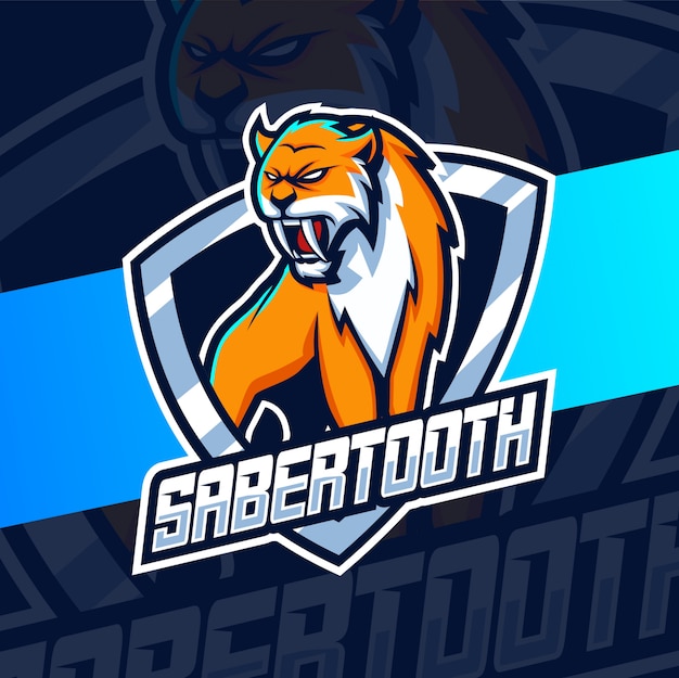 sabertooth mascotte esport logo