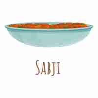 Vector sabji food icon cartoon of sabji food vector icon for web design isolated on white background