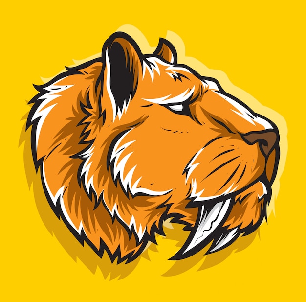 Sabretooth tijger vector