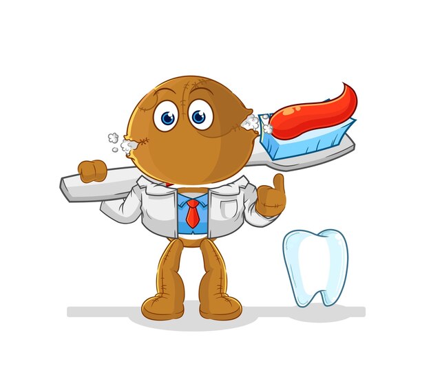 Vector sack pop tandarts illustratie karakter vector