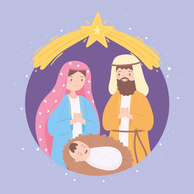 Sacred family manger