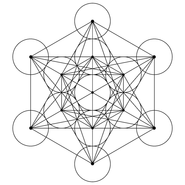 Vettore elementi di design vettoriale della geometria sacra simboli hipster di alchimia religione filosofia spiritualità