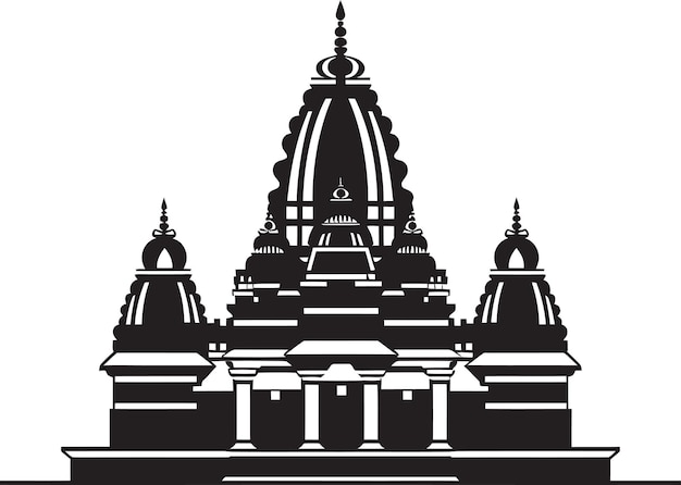 ベクトル インドの寺院のデザインの美しさを探求する聖なる対称性