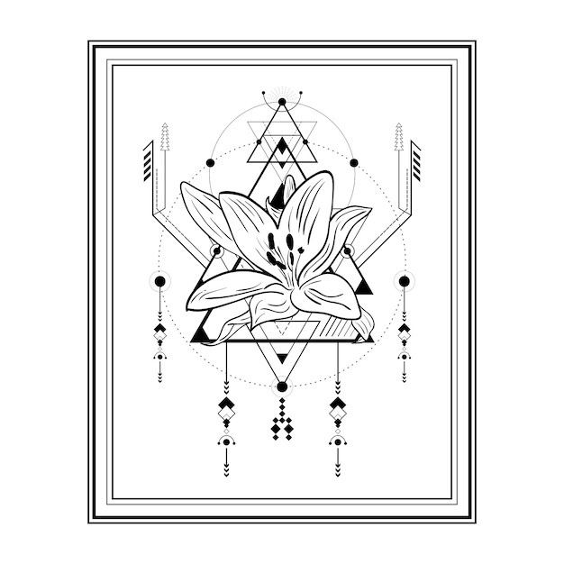 ベクトル 神聖な三角形の花