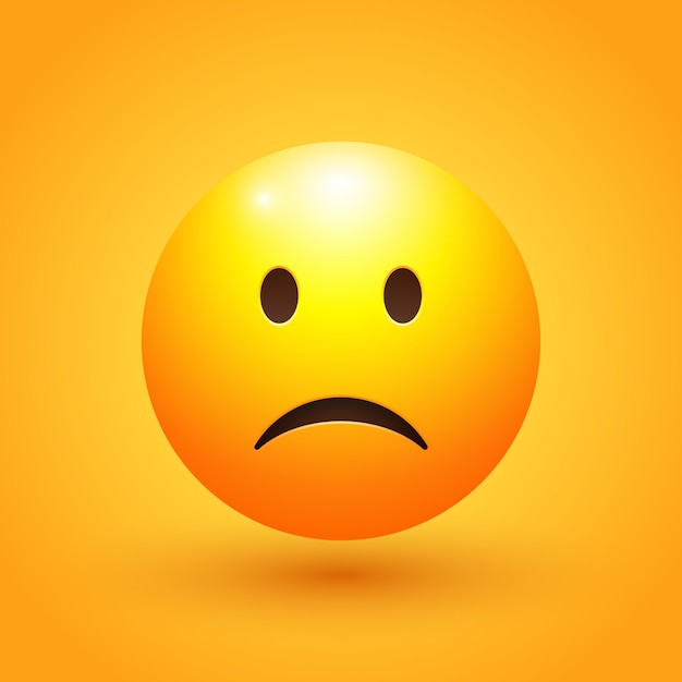 Sad face emoji illustration