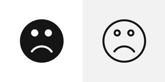 Sad icon vector icon set
