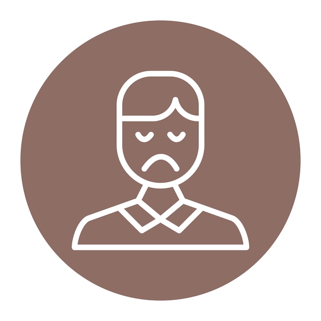 Sad icon vector image Can be used for Lifestyles