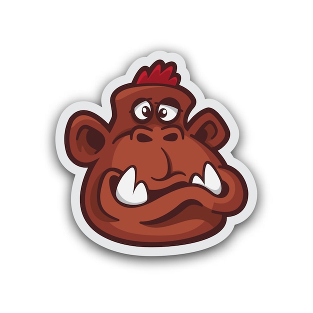 Sad monkey sticker