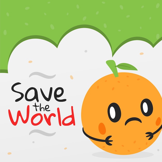 sad orange illustrative post save the world