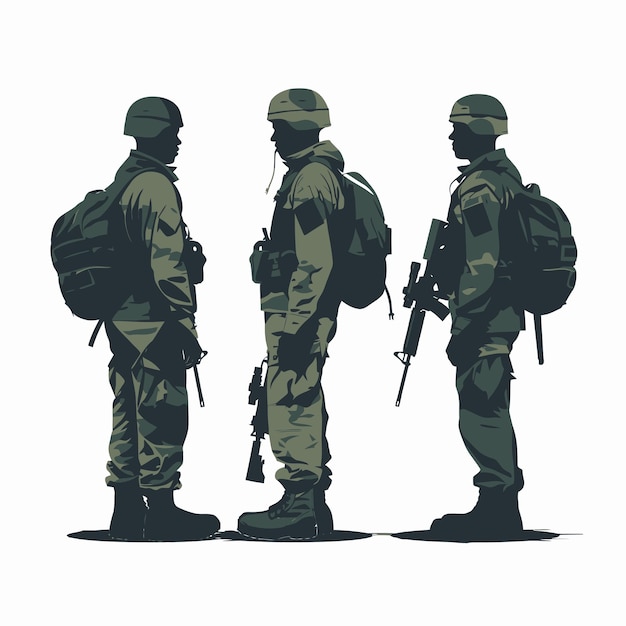 Вектор sad_soldiers_troop_silhouette_vector_military