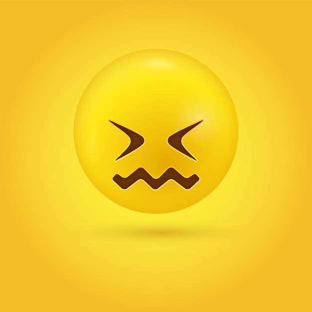 Sadness confounded emoji face with scrunched eyes and crumpled mouth