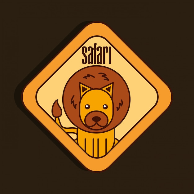 Vector safari animals cartoon