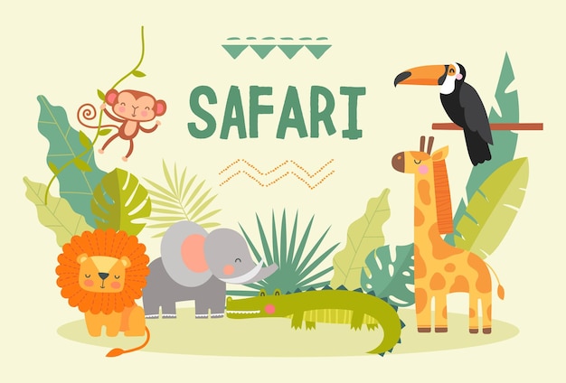 Safari dieren achtergrond