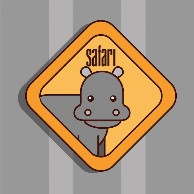 Safari dieren cartoon