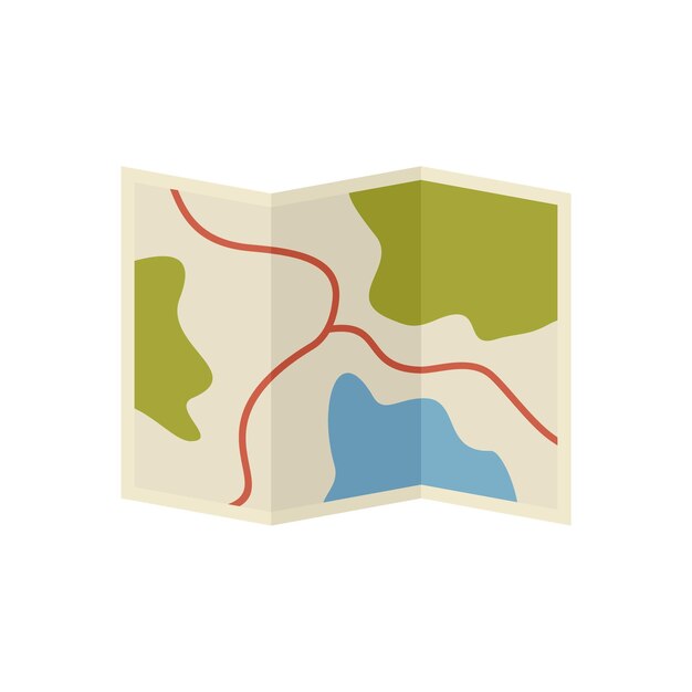 Vector safari hunting map icon flat illustration of safari hunting map vector icon isolated on white background