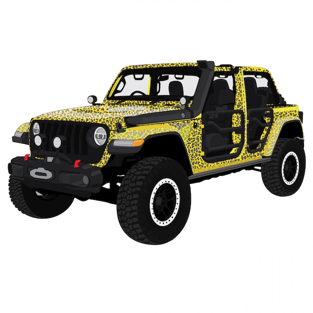 Vector safari jeep vector illustratie