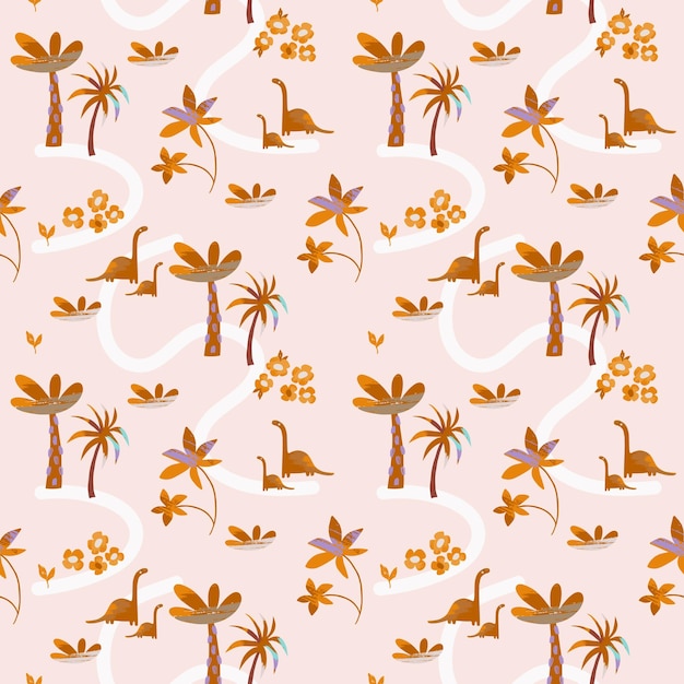 Vector safari kids seamless pattern