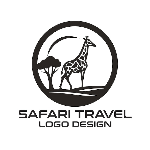 Safari reisvector logo ontwerp