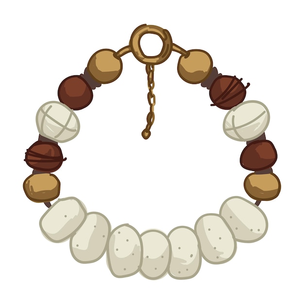 Vector safari style bracelet or necklace natural material